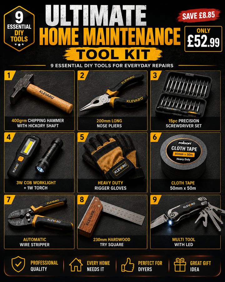 Ultimate Home Maintenance Tool Kit – 9 Essential DIY Tools