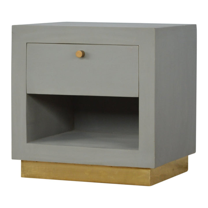 Cement Bedside with Open Slot