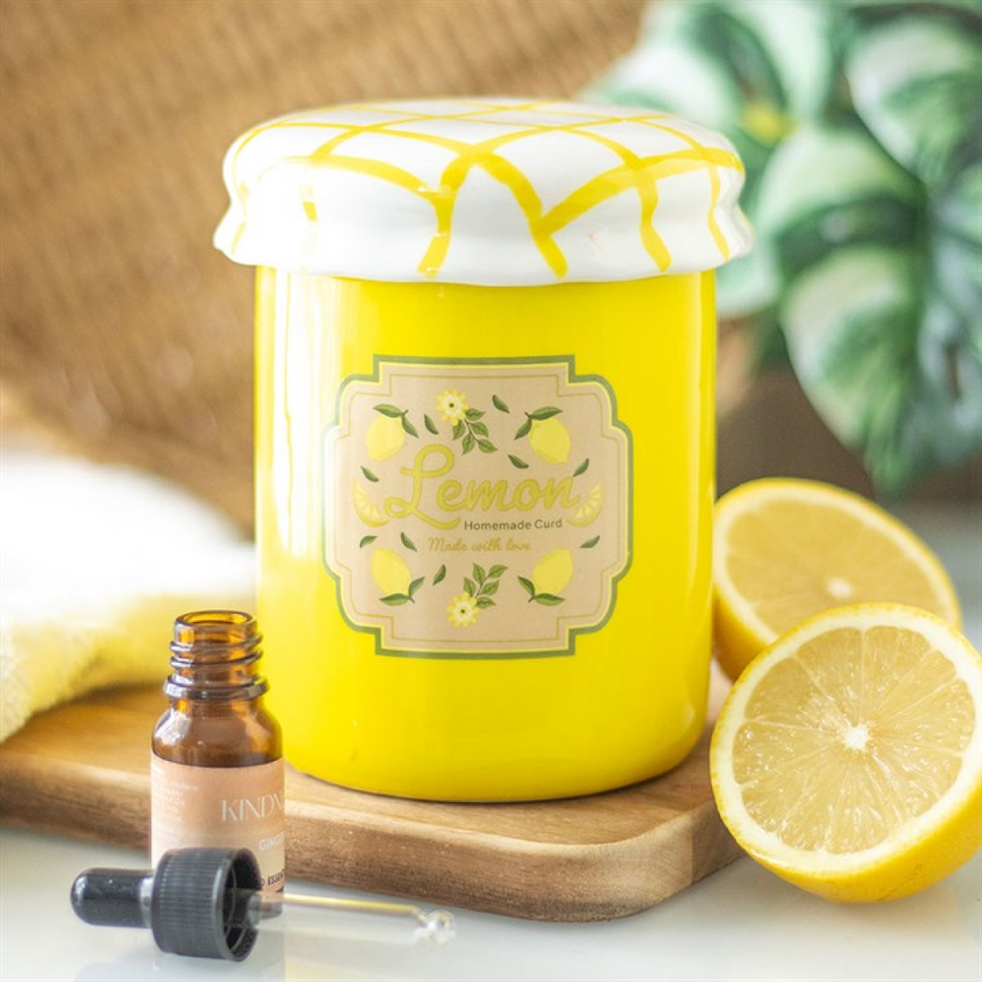 *Lemon Curd Jar Ceramic Oil Burner and Wax Warmer (12/24)