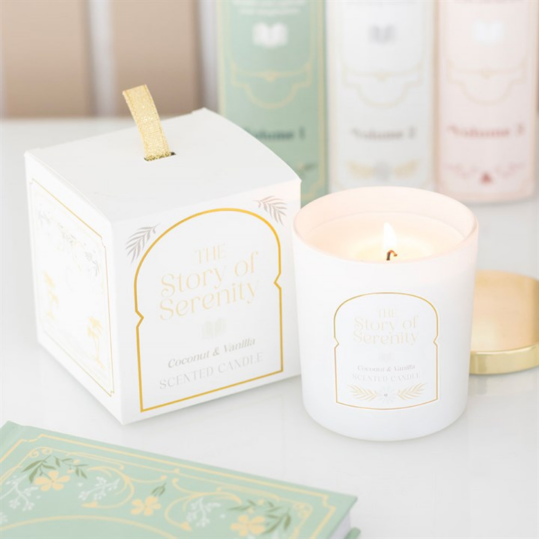 The Story of Serenity Coconut & Vanilla Candle