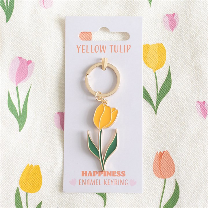 Yellow Tulip Keyring