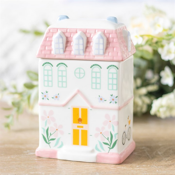 *Pastel House Shaped Ceramic Oil Burner and Wax Warmer(18/36)
