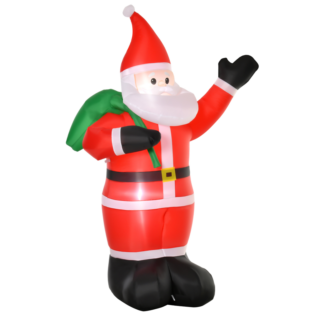 8ft Christmas Inflatable Santa Holiday Deco LED Lights Indoor Outdoor