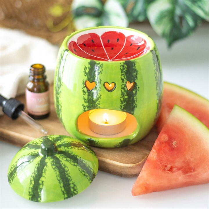 *Watermelon Shaped Ceramic Oil Burner and Wax Warmer (12/24)