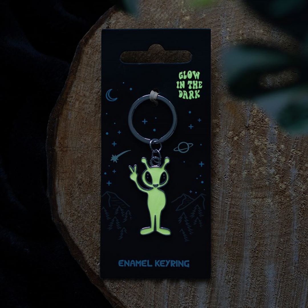 Glow in the Dark Alien Keyring