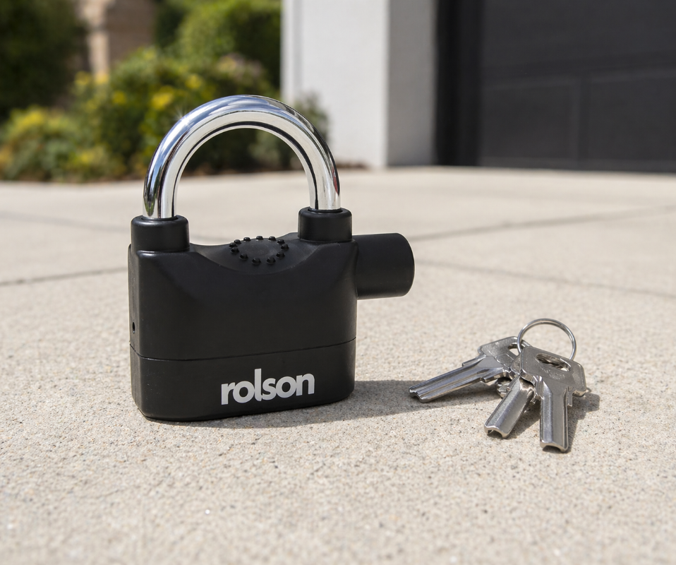 Rolson Tools Alarm Padlock 100dB Security Anti-Theft Lock with Keys & Batteries by Rolson Tools, image 3