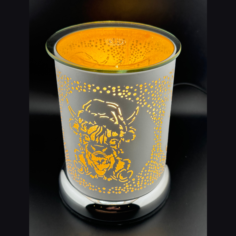 Highland Cow Christmas Wax Melt Burner with Festive Gonk Wax Melts – Touch Control Electric Burner